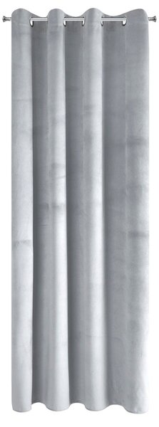 ZATEMŇOVACÍ ZÁVĚS NA KROUŽCÍCH PIERRE 140X250 CM STŘÍBRNÁ