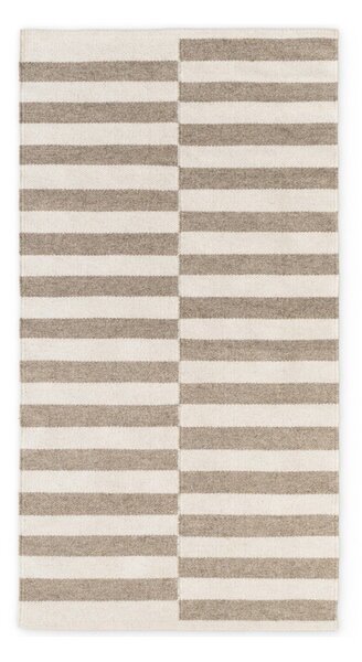 Bílý/šedý oboustranný/ručně tkaný vlněný koberec 80x150 cm Vika – Hanse Home