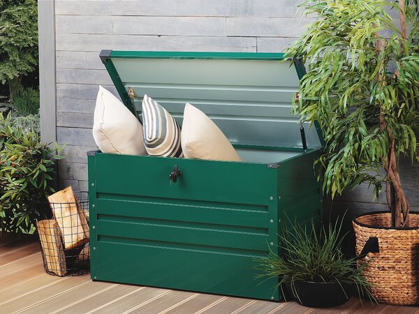 Úložný box CEBROSA 100 cm 62 cm Kov Tmavě zelená
