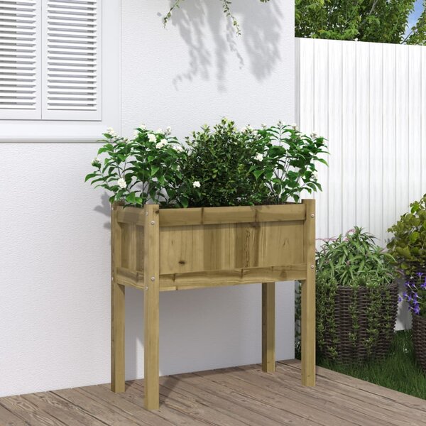 Zahradní truhlík s nohami 70x31x70 cm impregnované borové dřevo