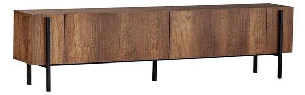 TV stolek v dekoru ořechu v tmavě přírodní barvě 180x45x30 cm Nexus – Kalune Design