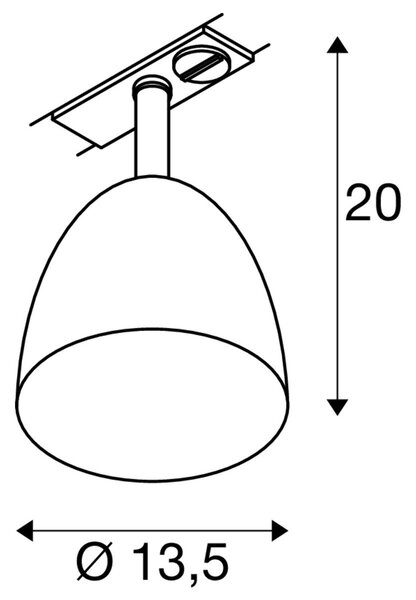 LA 1008053 PARA CONE 14 svítidlo 1fázový systém, GU10, černá/zlatá - BIG WHITE (SLV)