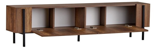 TV stolek v dekoru ořechu v tmavě přírodní barvě 180x45x30 cm Nexus – Kalune Design