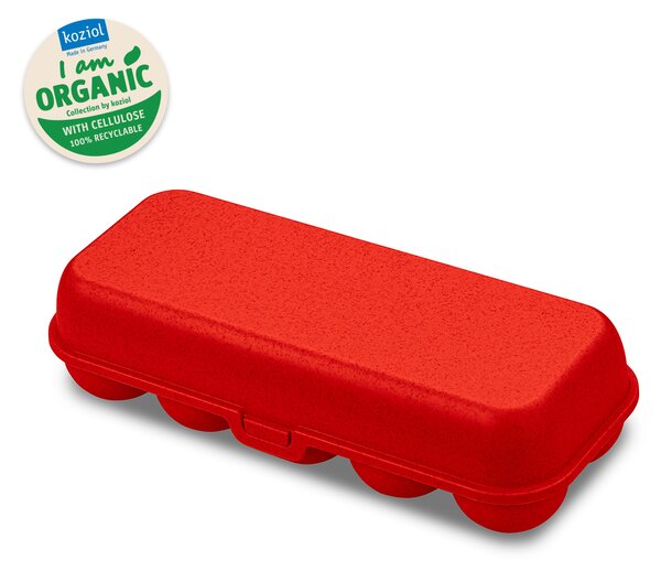 EGG box na 10 ks vajíček Organic červený KOZIOL (barva-organic červená)