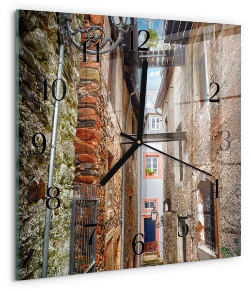 Skleněné hodiny na stěnu Avenue zskc-30x30-00177950