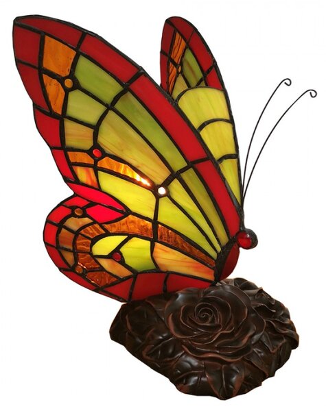 Stolní lampa Tiffany Butterfly II – 15x15x27 cm