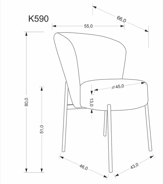 HALMAR Čalouněná jídelní židle K590 olivová