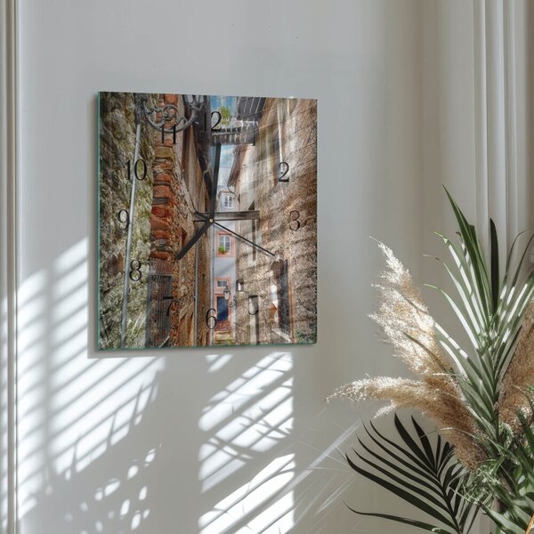 Skleněné hodiny na stěnu Avenue zskc-30x30-00177950
