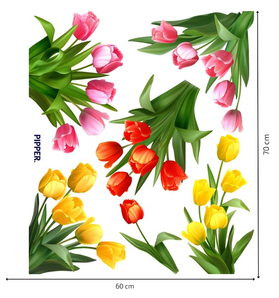 PIPPER. Samolepka na zeď "Tulipány"