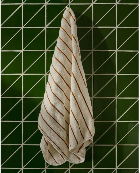 Oranžový/béžový froté bavlněný ručník 50x90 cm Dorane – Kave Home
