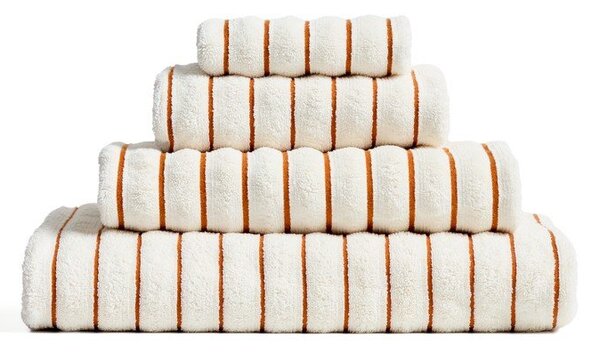 Oranžový/béžový froté bavlněný ručník 30x50 cm Dorane – Kave Home