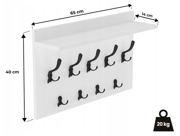 Šatní ramínko laminovaná deska, HWS FURNITURE bílá