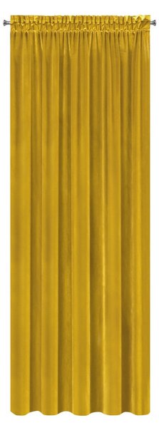 ZATEMŇOVACÍ ZÁVĚS NA PÁSCE SAMANTA 140X270 CM HOŘČICOVÁ