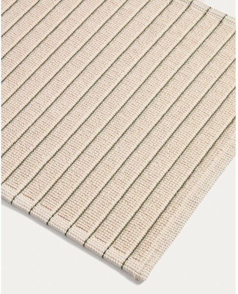 Zelená/béžová textilní koupelnová předložka 50x80 cm Merade – Kave Home