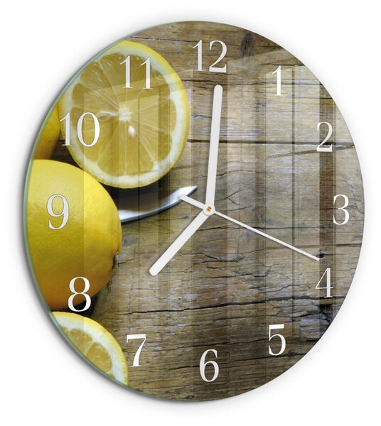 Skleněné hodiny na stěnu Šťavnaté citrony zsob-fi30-00090978