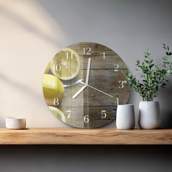 Skleněné hodiny na stěnu Šťavnaté citrony zsob-fi30-00090978