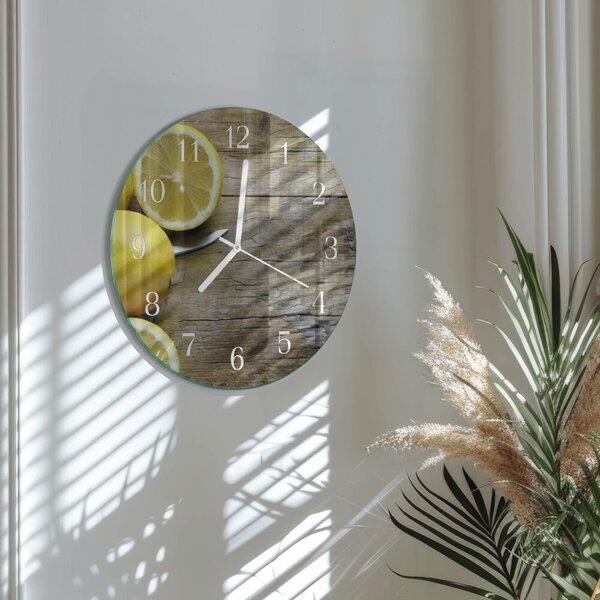 Skleněné hodiny na stěnu Šťavnaté citrony zsob-fi30-00090978