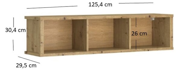 Regál Andra 125 (dub artisan). Akce -21%