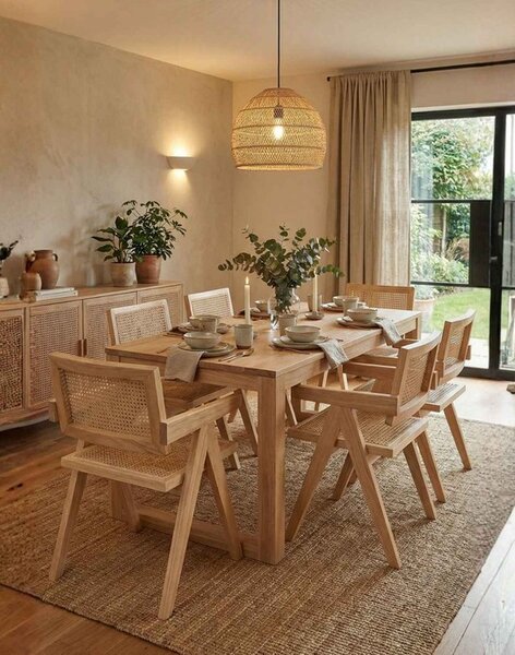 Dřevěná židle Stella light s vídeňským výpletem, ratan