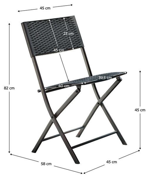 Zahradní set Barva 210987 (černá) (Pro 2 osoby)