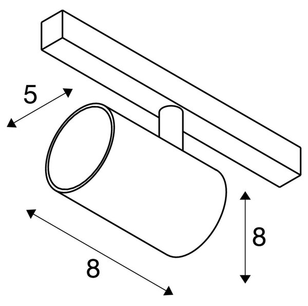LA 1006673 NUMINOS® XS 48 V TRACK DALI, spot, černé/bílé, 8,7 W, 700 lm, 3000 K, CRI90, 40° - BIG WHITE (SLV)