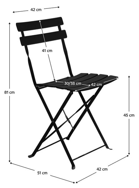 Zahradní set Obas 210970 (černá) (Pro 2 osoby)