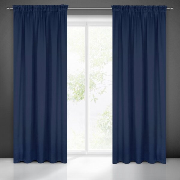 ZATEMŇOVACÍ ZÁVĚS NA PÁSCE BLACKOUT 135X270 CM TMAVĚMODRÁ BS