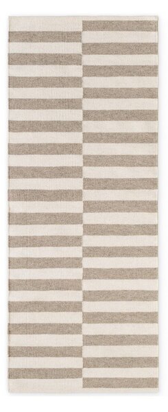 Bílý/šedý oboustranný/ručně tkaný vlněný běhoun 80x200 cm Vika – Hanse Home
