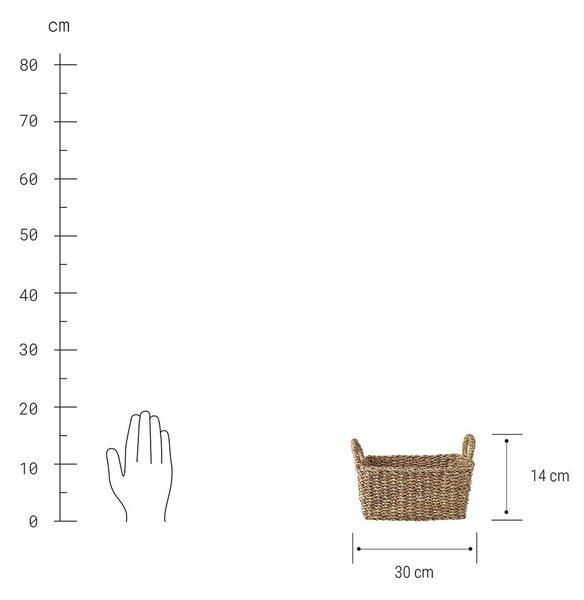 ERLA Úložný košík hranatý 30 cm