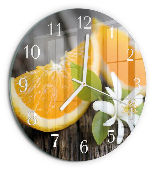 Skleněné hodiny na stěnu Citronová zsob-fi30-00092480