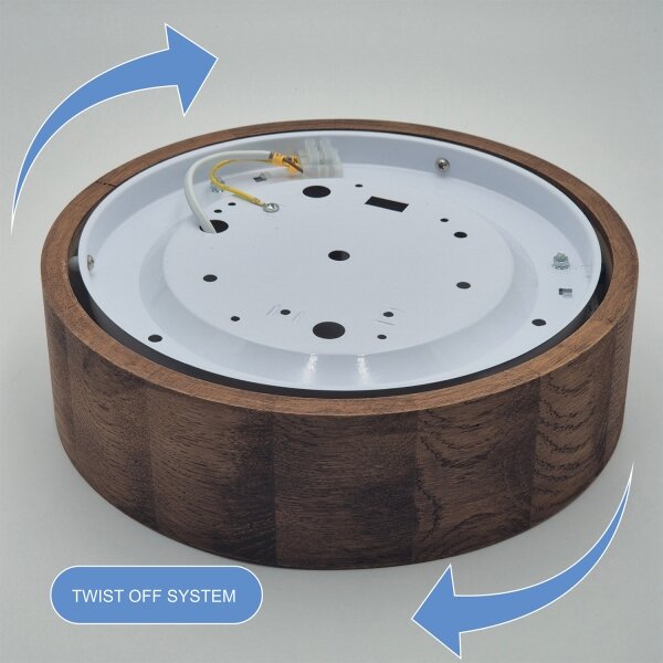 Brilagi - LED RGBW Stmív. strop. sv. CARVALHO 1xE27/9W/230V Wi-Fi dub pr. 27,5