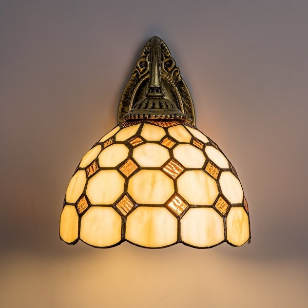 Brilagi - Tiffany vitrážová nástěnná lampa DORAN 1xE27/40W/230V