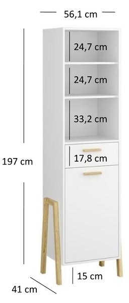 Regál Berry 1D1S (bílá). Akce -23%