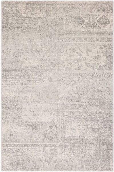 Kusový vlněný koberec Agnella Isfahan M Korist Popel Patchwork šedý Rozměr: 160x240 cm