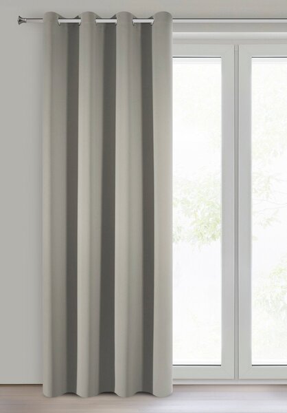 ZATEMŇOVACÍ ZÁVĚS NA KROUŽCÍCH PARISA 135X250 CM TMAVĚBÉŽOVÁ
