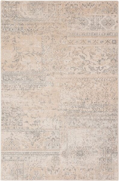 Kusový vlněný koberec Agnella Isfahan M Korist Piaskowy patchwork béžový Rozměr: 80x120 cm