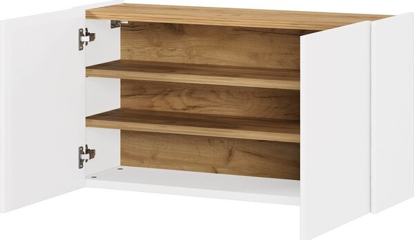 Bílá závěsná skříňka v dekoru dubu 93x52x29 cm Libbiano – Germania