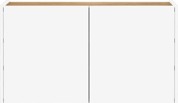 Bílá závěsná skříňka v dekoru dubu 93x52x29 cm Libbiano – Germania