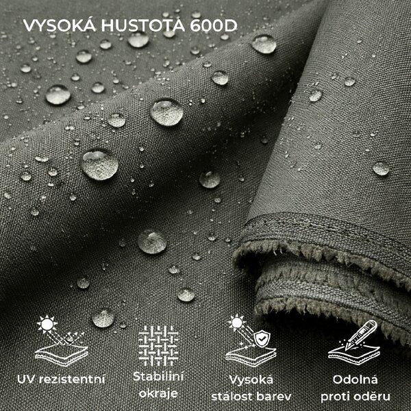 Odolná vodotěsná látka pro pracovní oděv a outdoor Codura 600D, Šedá, š. 150 cm