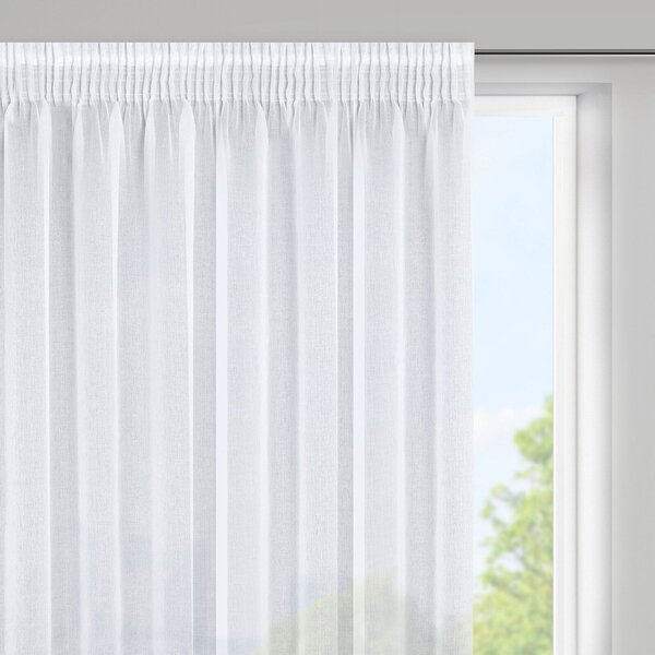 ZÁCLONA NA PÁSCE ELPIDIA 350X150 CM BÍLÁ