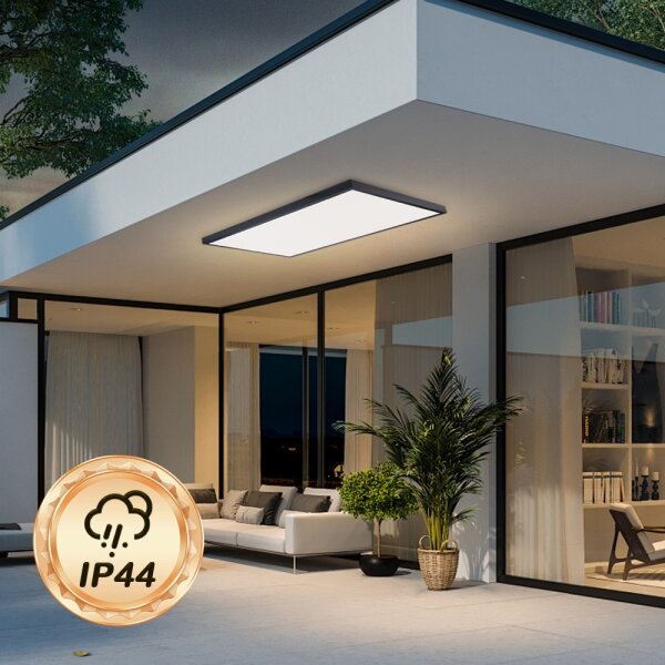 Brilagi -LED Koupelnové stropní svítidlo FRAME LED/96W/230V 120x60 cm IP44 černá