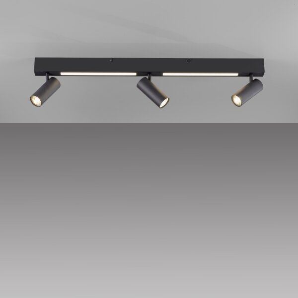 Schöner Wohnen 11794-18 - LED Bodové svítidlo DANTE 3xGU10/10W+LED/14,4W černá