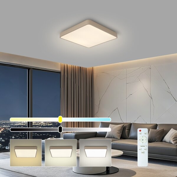 Brilagi-LED Stm stropní svítidlo POOL LED/36W/230V 3000-6000K 40x40 cm béžová+DO