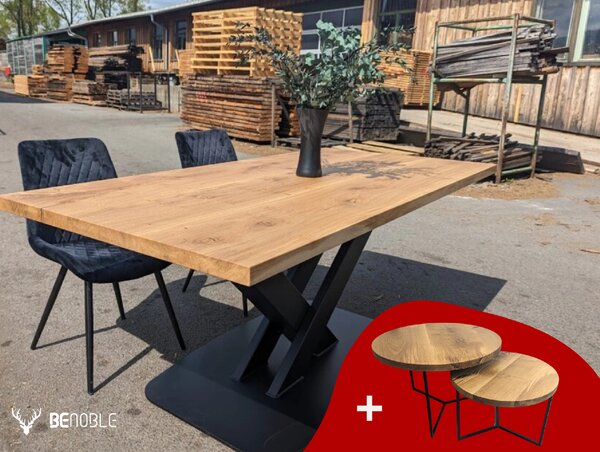 Jídelní stůl Malag + Konferenční stolek TWO Bro set Velikost Desky: 1300x800 (mm)