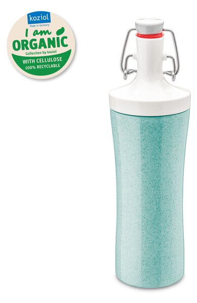 PLOPP TO GO láhev na vodu 425 ml Organic aqua KOZIOL (barva-organic aqua/světle tyrkysová)