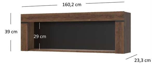 Regál Britt 110 (dub hnědý). Akce -26%