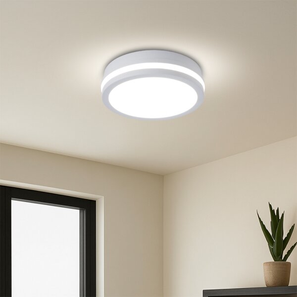 Brilagi - LED Venkovní stropní svítidlo BENE LED/18W/230V pr. 21,5 cm bílá IP54
