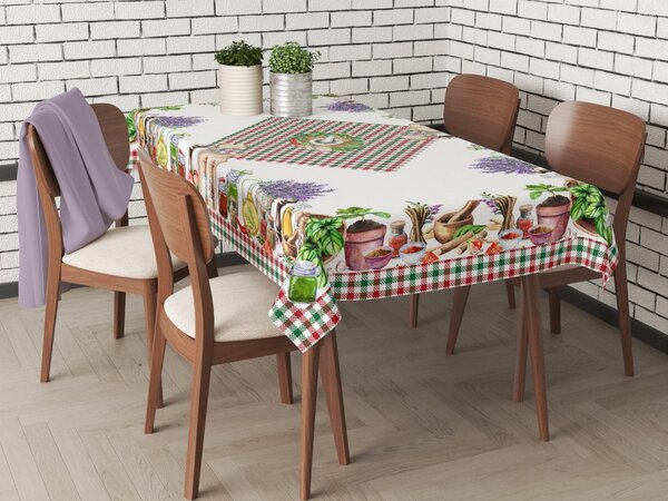 Gipetex Natural Dream Bavlněný ubrus s 3D tiskem Spices - 150x180 cm