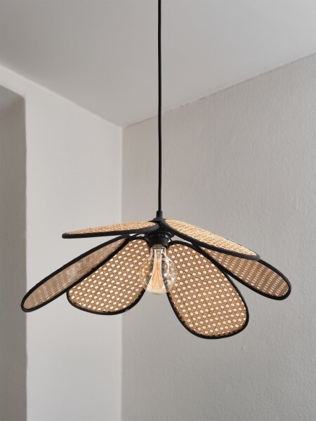 Osram - Lustr na lanku DECOR RATTAN 1xE27/15W/230V pr. 58 cm béžová/černá