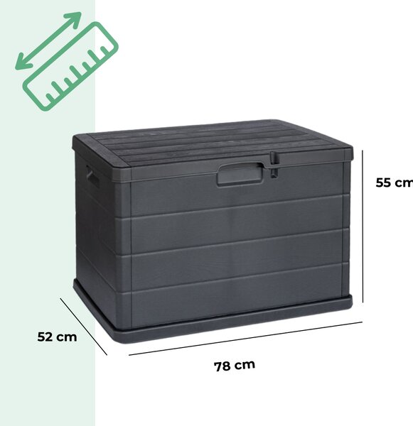 Úložný box BETA, 170L, 78x55x52cm, antracitová I.P.A.E-Progarden